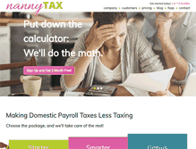 Tablet Screenshot of nannytax.ca